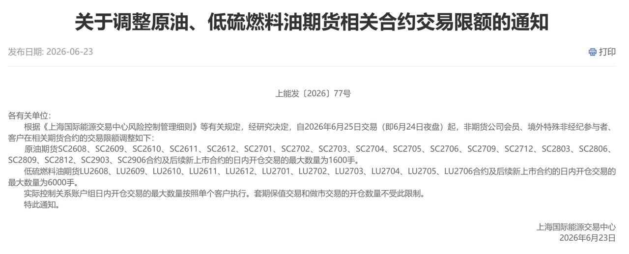 交易所最新调整！涉及原油、低硫燃料油期货